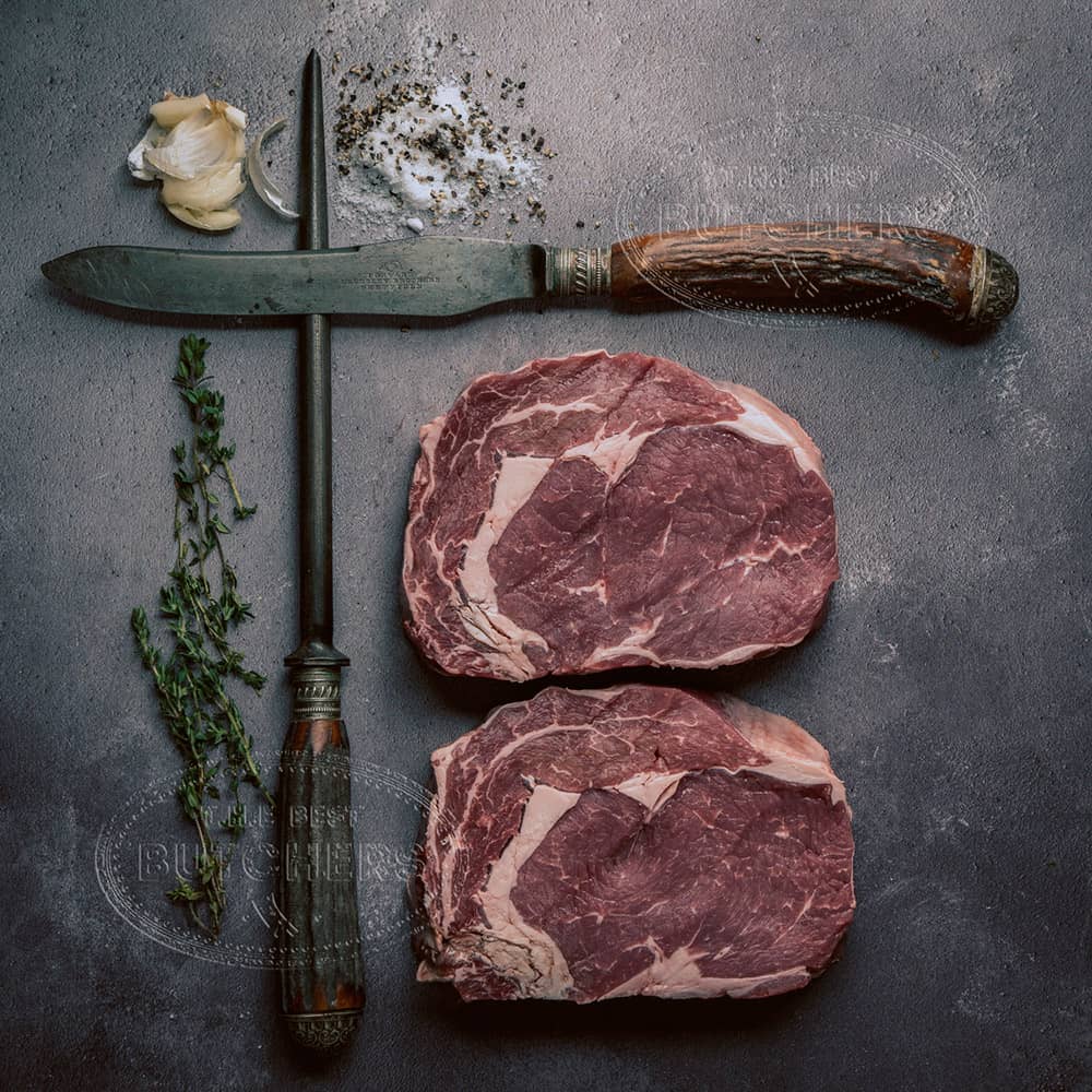 Dry-aged ribeye steak