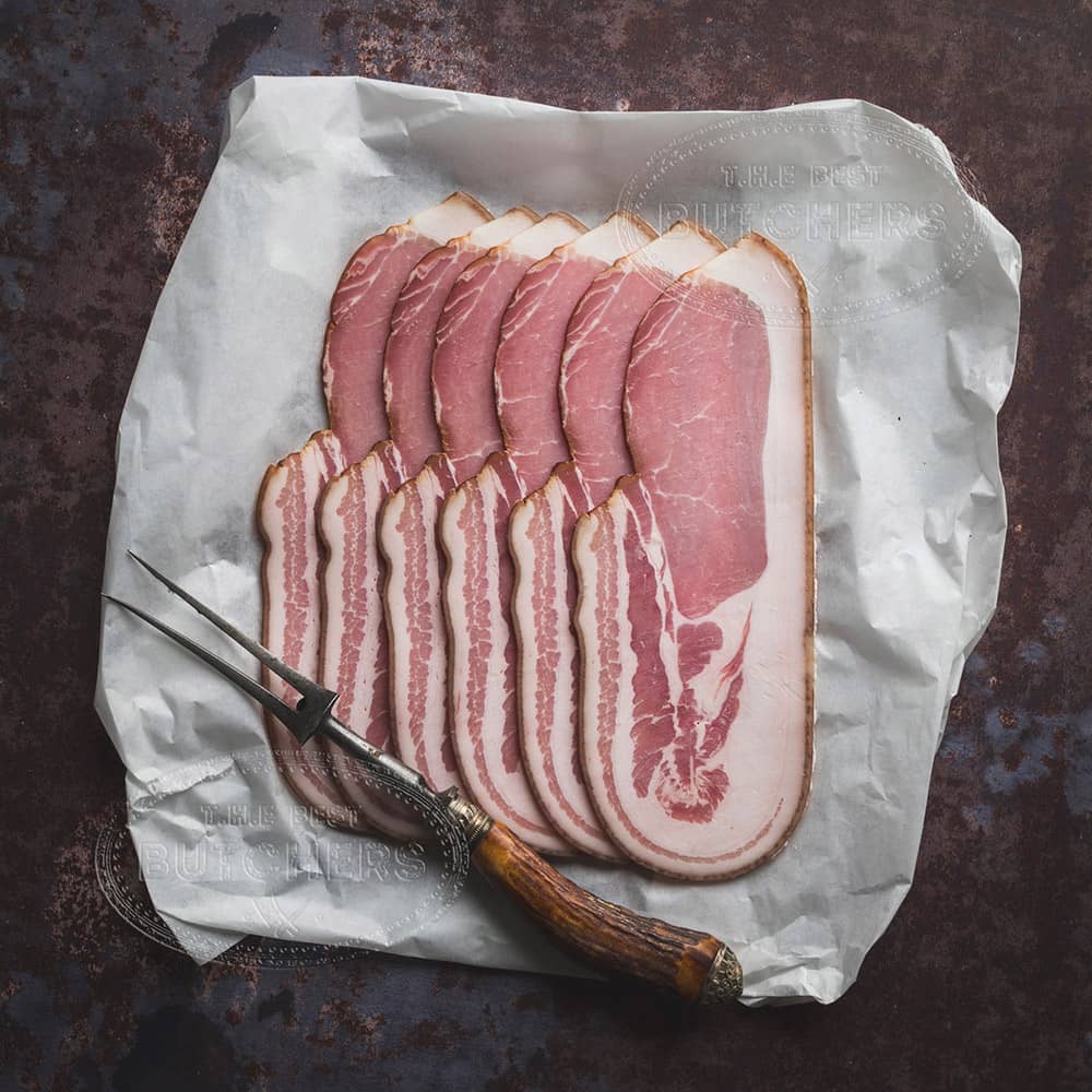 Dry-cured middle bacon Dry-cured middle bacon
